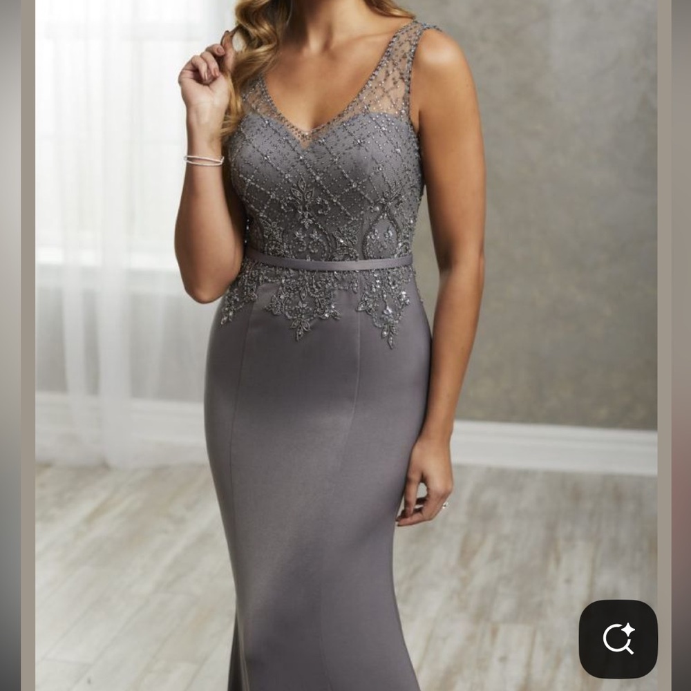 Christina Wu Gunmetal Embellished Wedding Dress